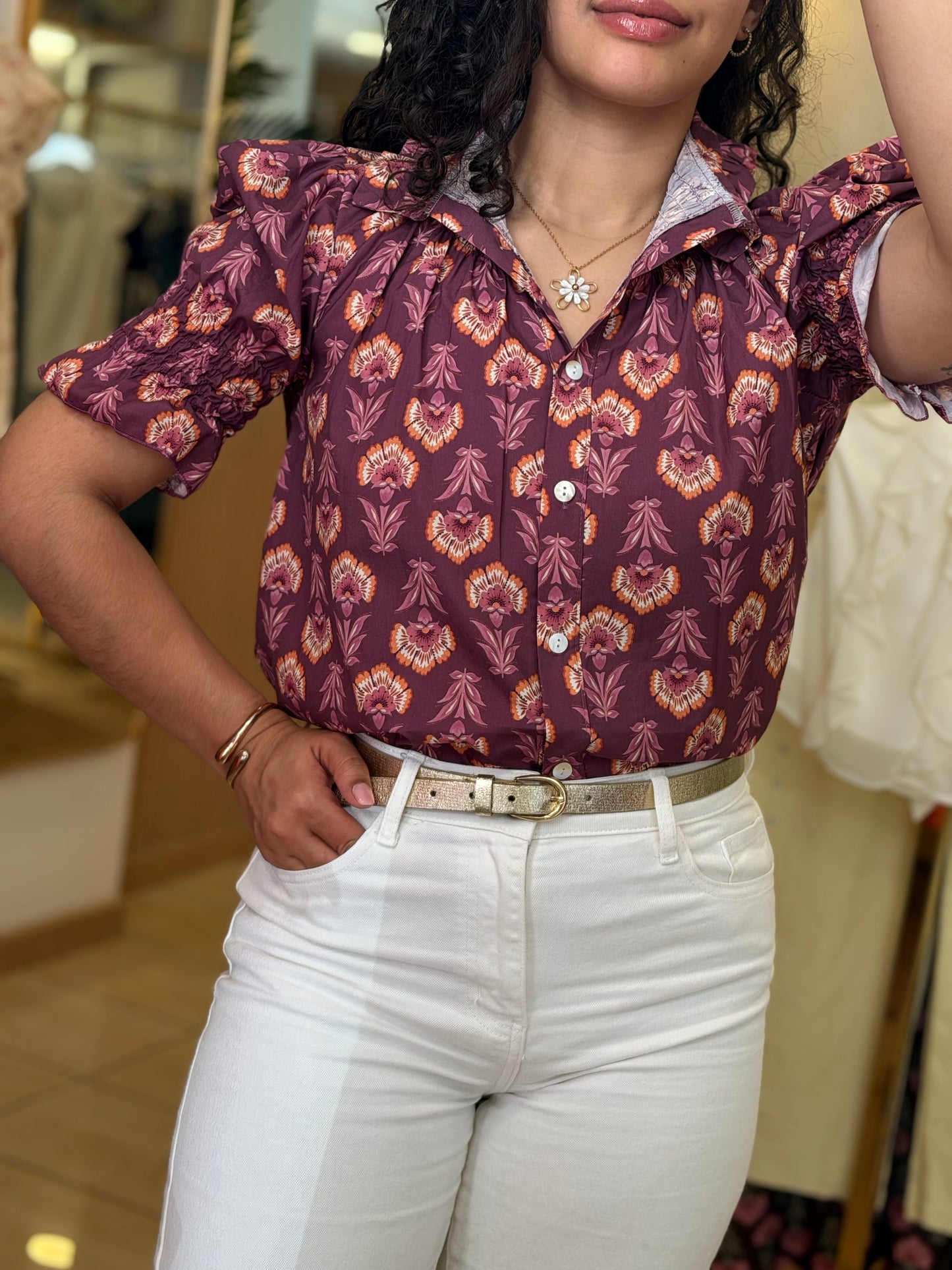 CAMISA FLORES GOLA