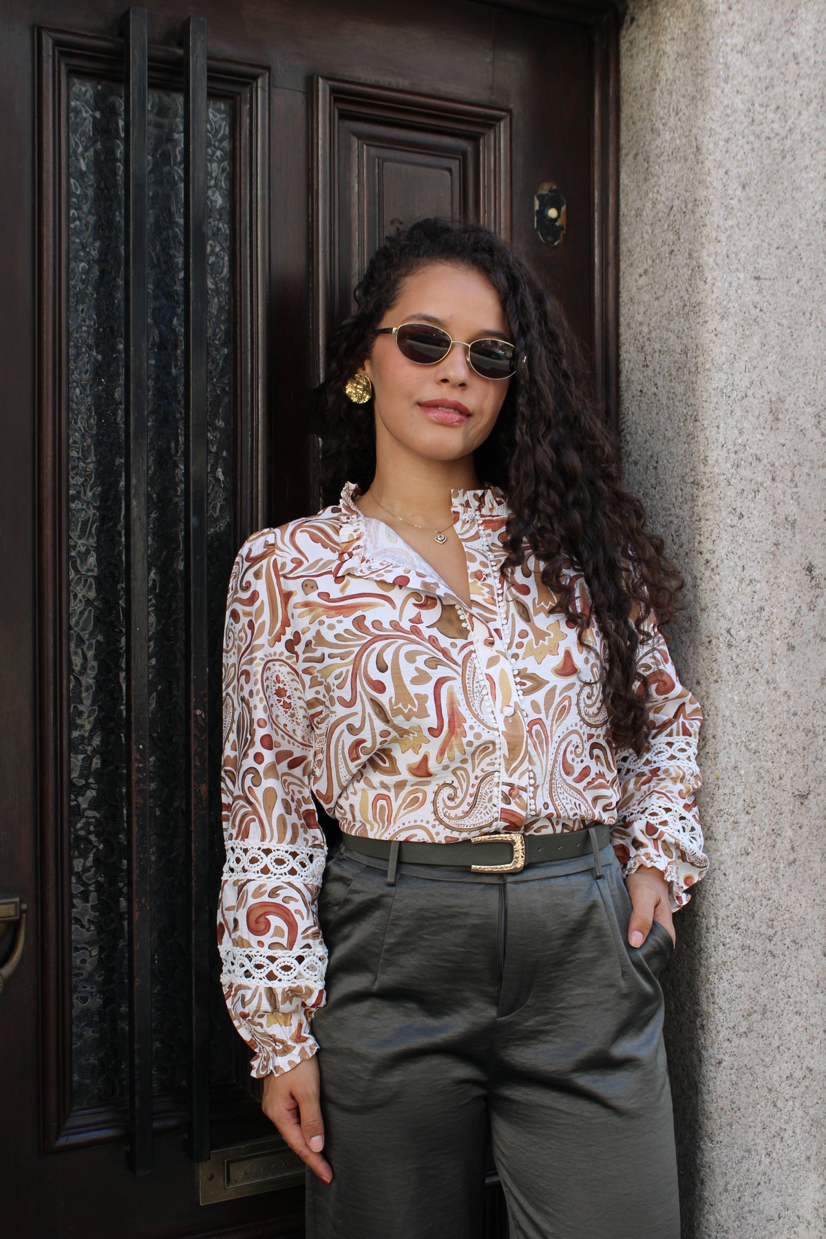 CALÇA ACETINADA VERDE