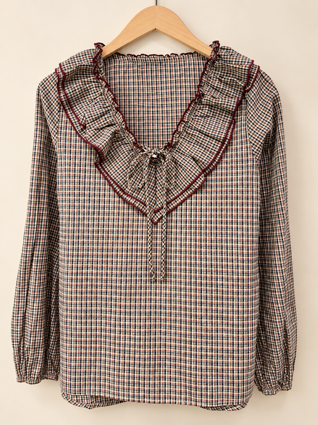 BLUSA XADREZ FOLHOS