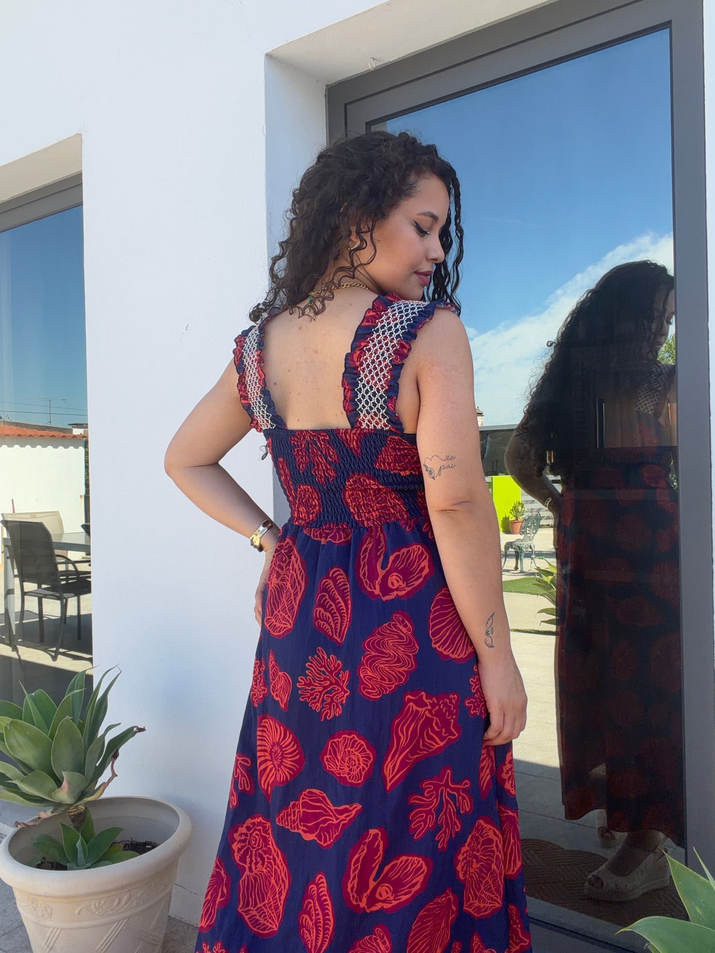 VESTIDO ALÇA BORDADA
