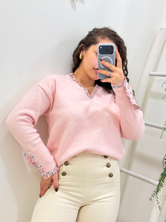 CAMISOLA DE MALHA FLORIDO