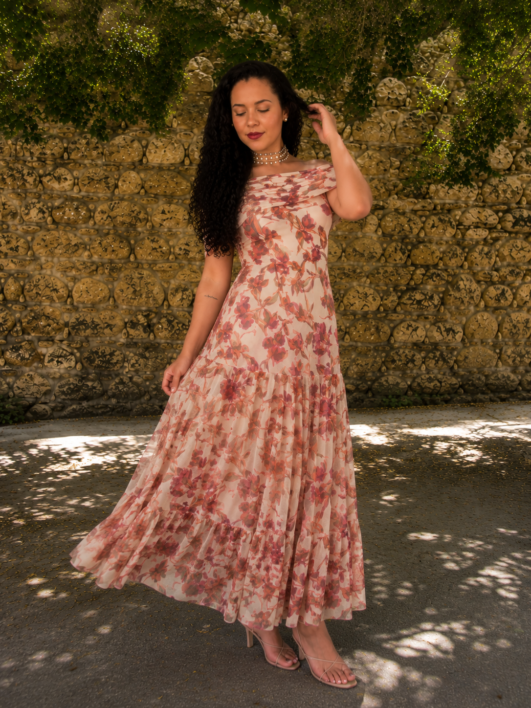 VESTIDO LONGO FLORAL AURORA