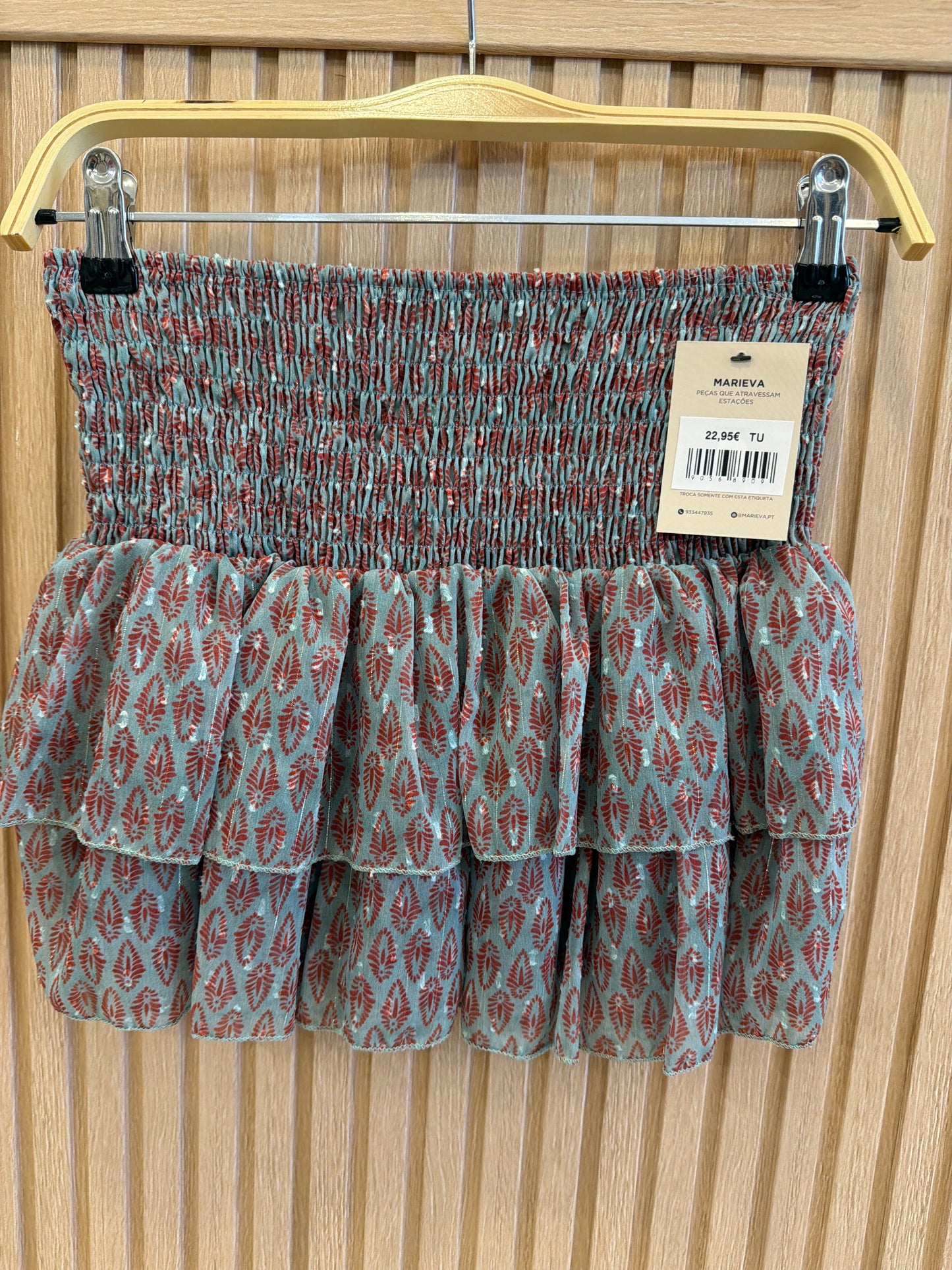 SAIA CURTA ESTAMPADA