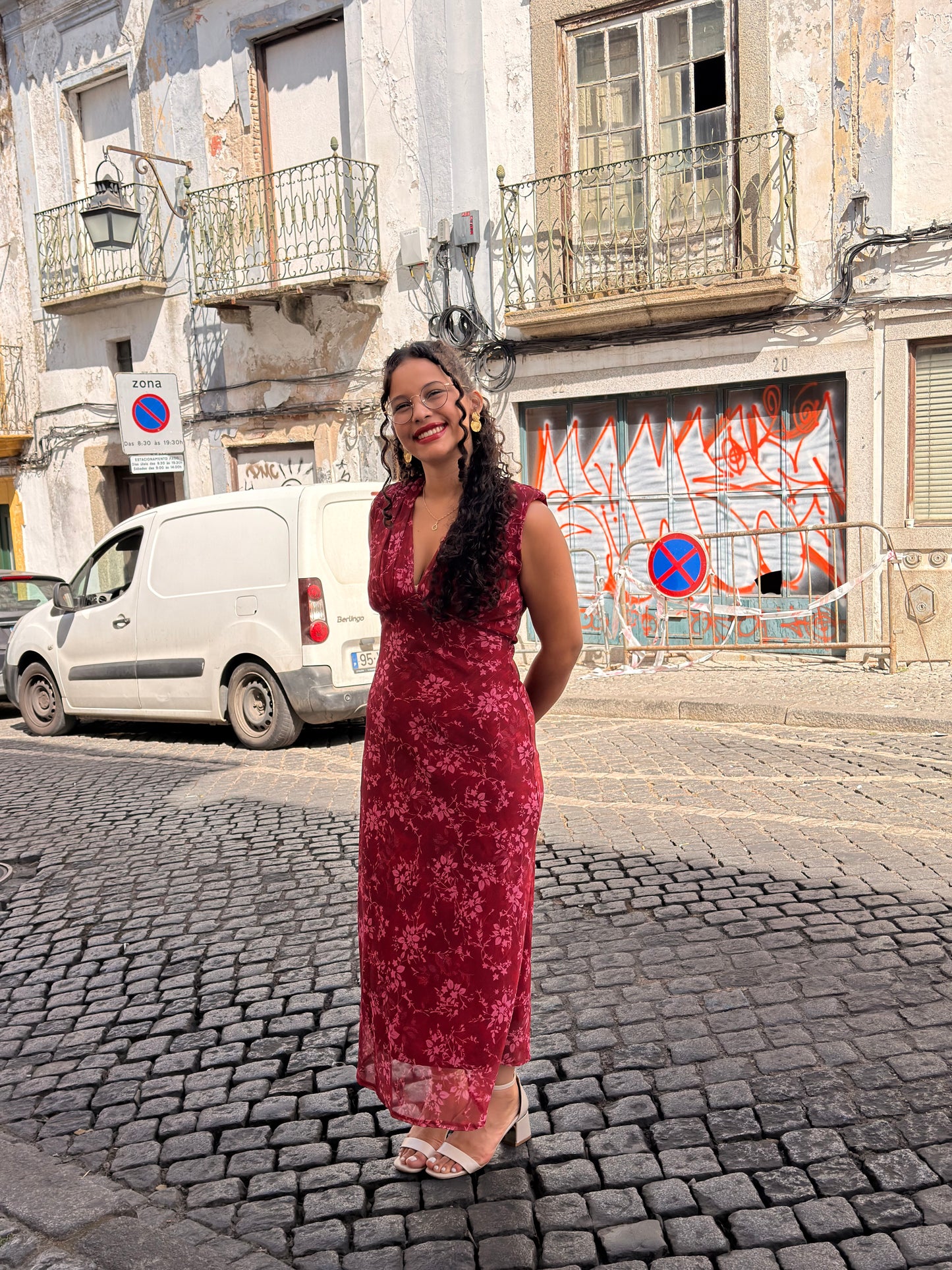 VESTIDO LINA FLORAL | VERMELHO