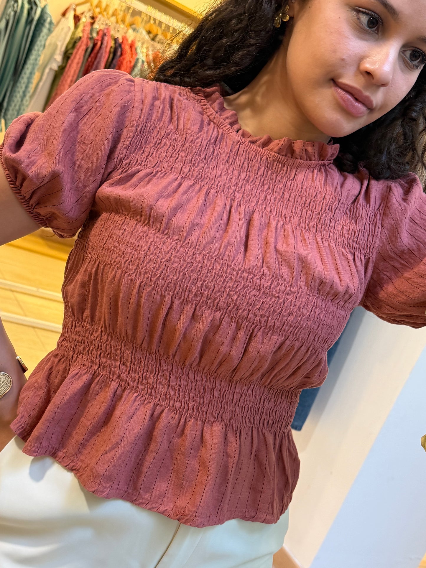BLUSA FRANZIDA C MANGA BUFANTE