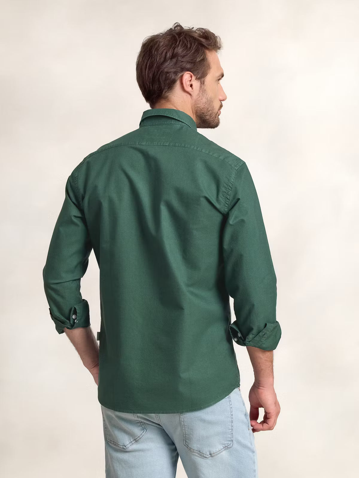 Camisa Garment Dyed | Verde Egeu