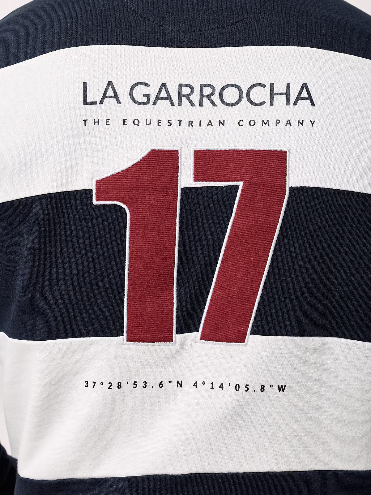 Sweatshirt Polo Listrado | Azul Marinho