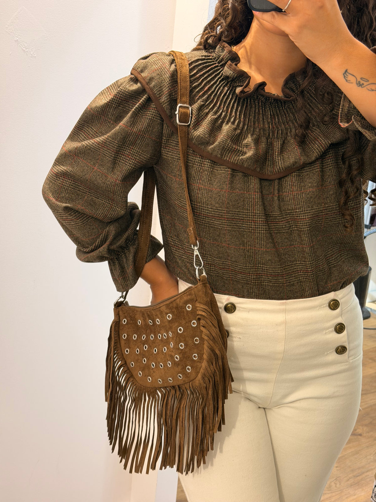 BLUSA XADREZ BARDOT