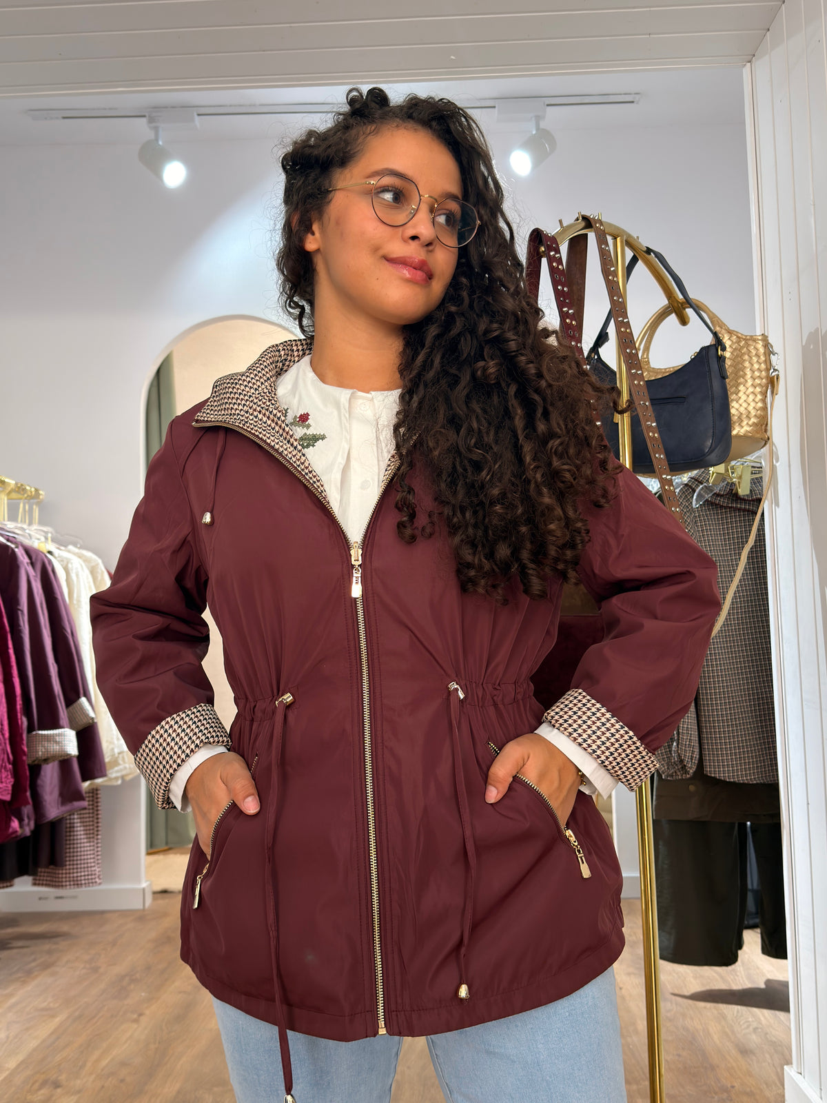 PARKA REVERSÍVEL BORDO