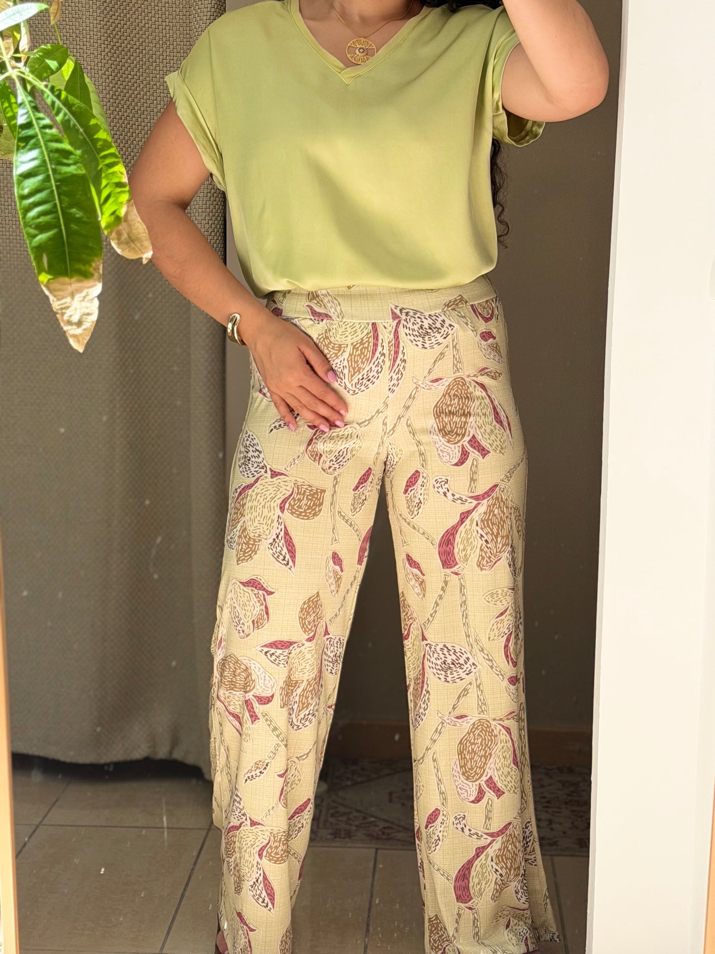 CALÇA ESTAMPADA MALHA FRIA