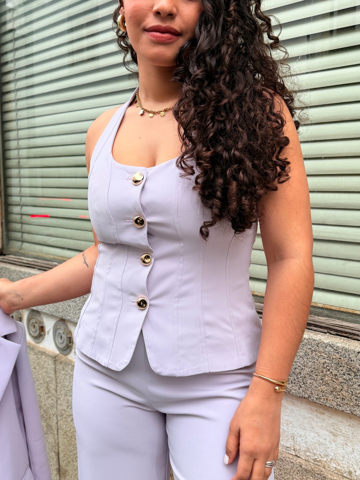 COLETE ALFAIATARIA LAVANDA