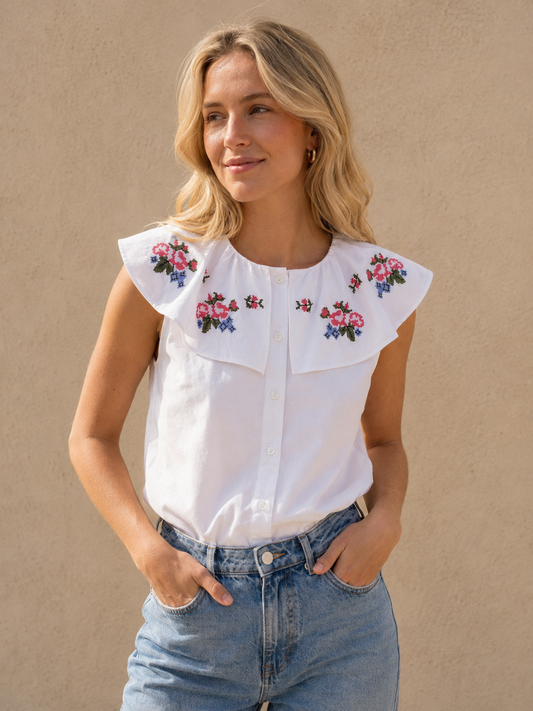 CAMISA COM BORDADOS