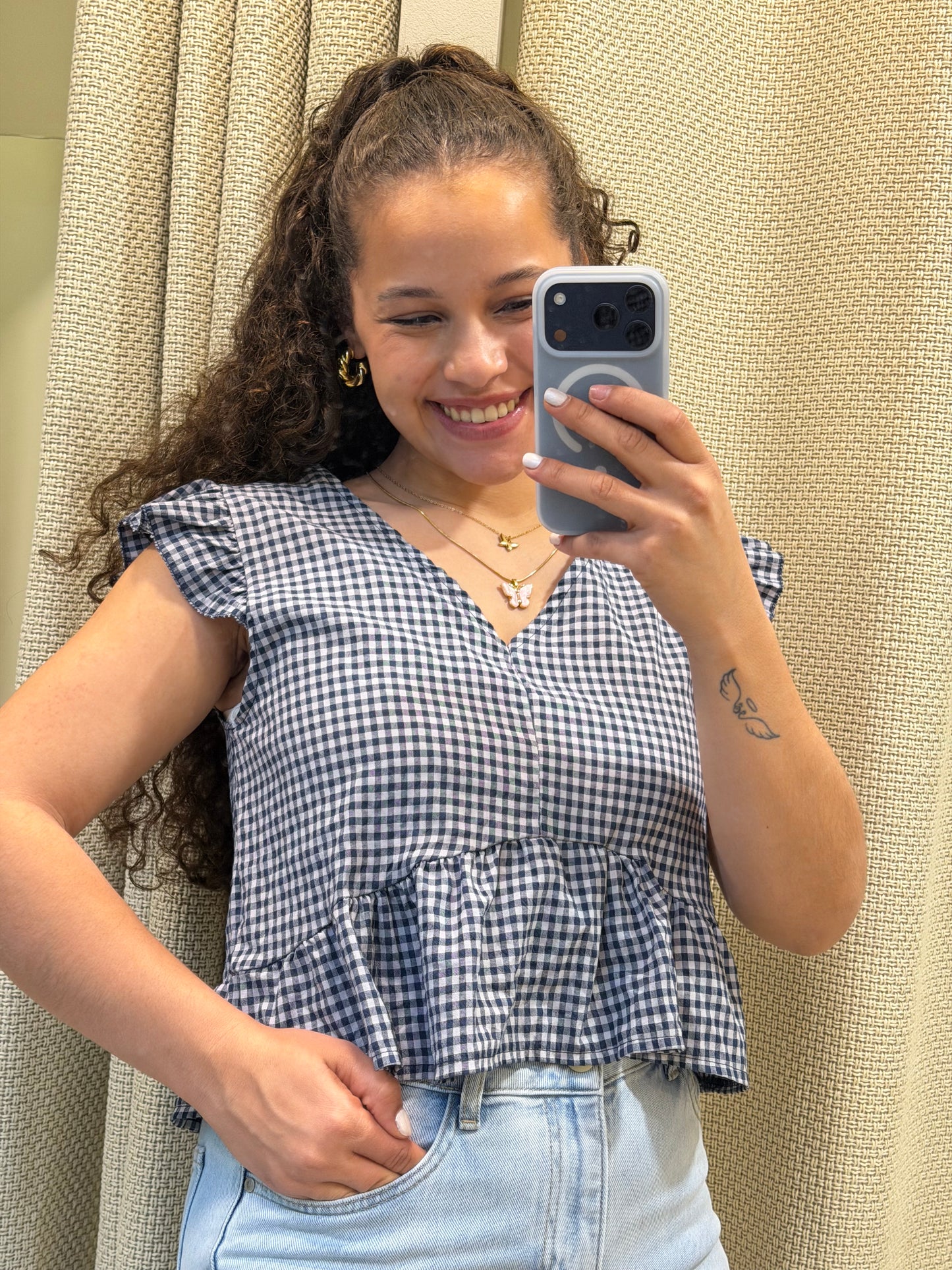 BLUSA VICHY BABADOS
