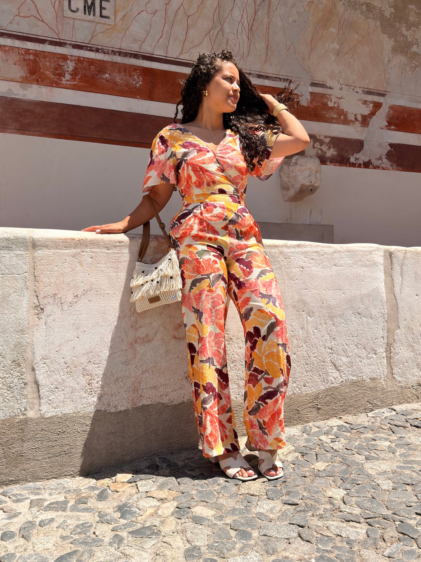 Mala Boho Franja Ecru