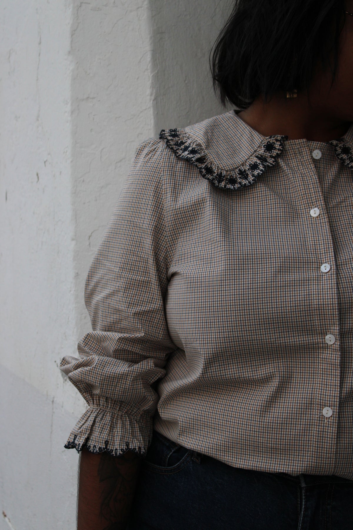 CAMISA GOLA BORDADOS AZUIS