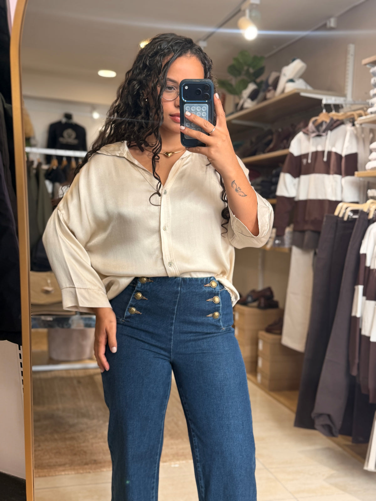 CALÇA VICTORINE GANGA ESCURA