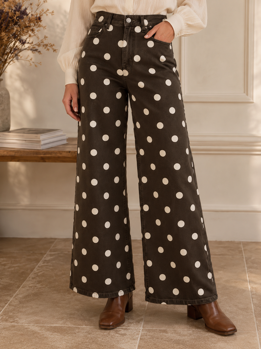 CALÇA CASTANHA BOLAS