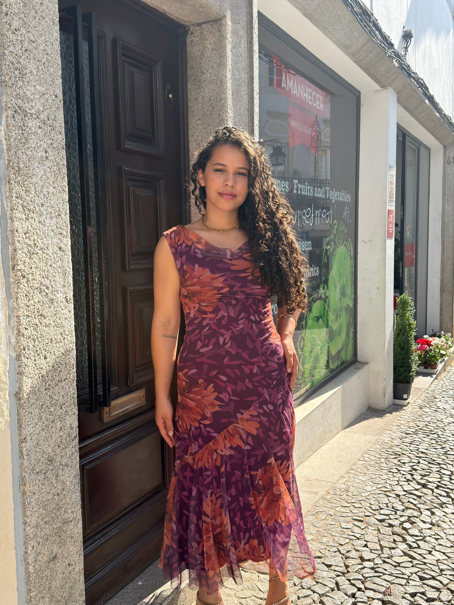 VESTIDO FLORAL TULE