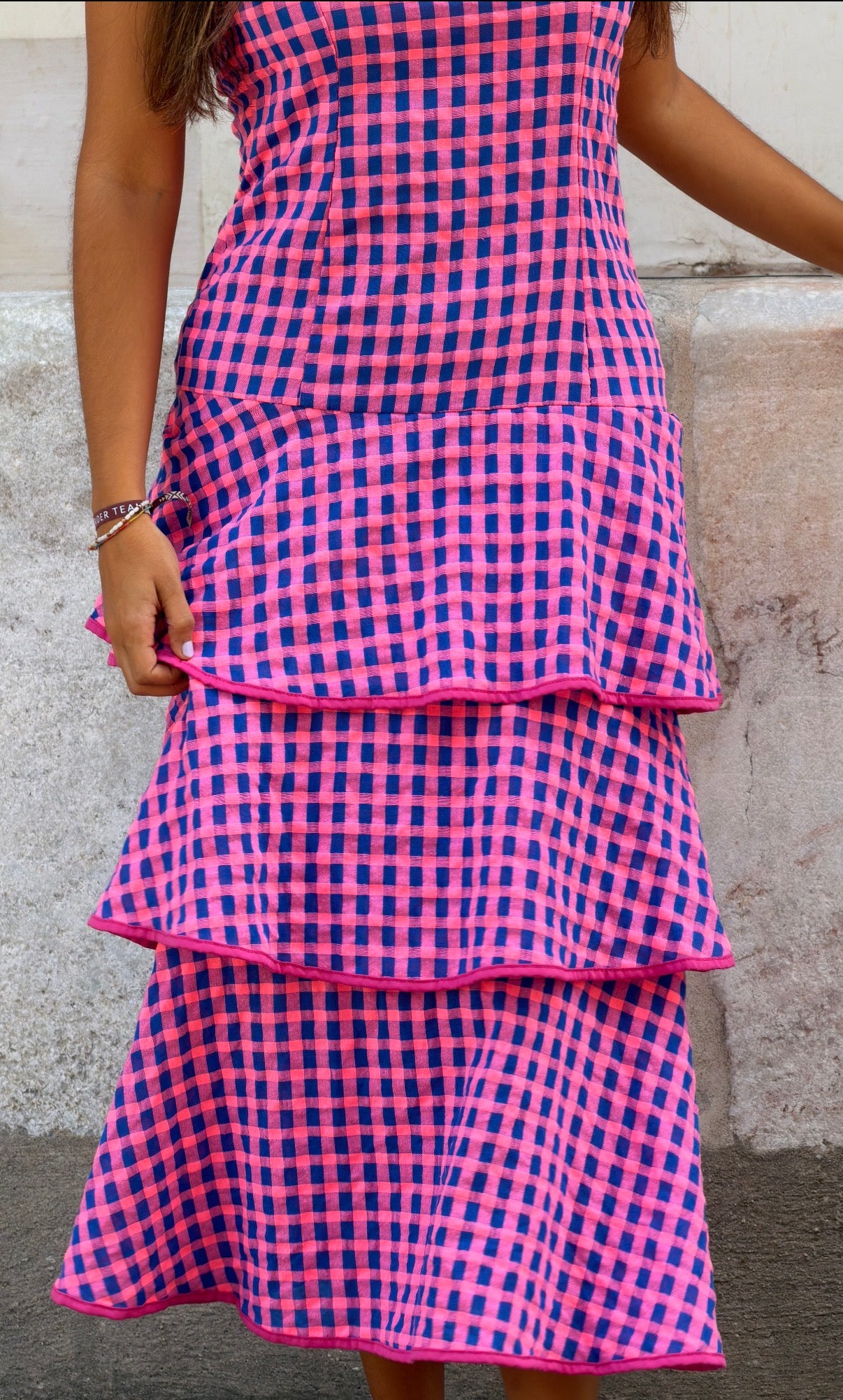 VESTIDO VICHY ROSA