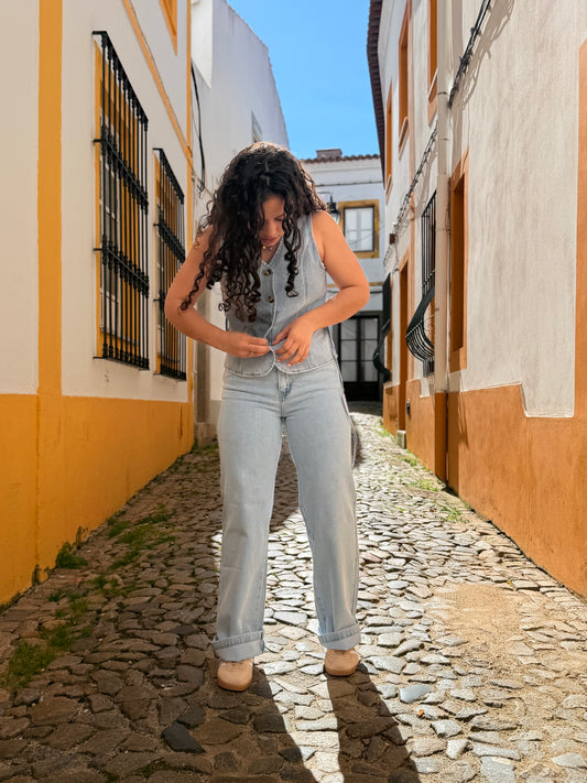 CALÇA JEANS MONA COMPRIDA