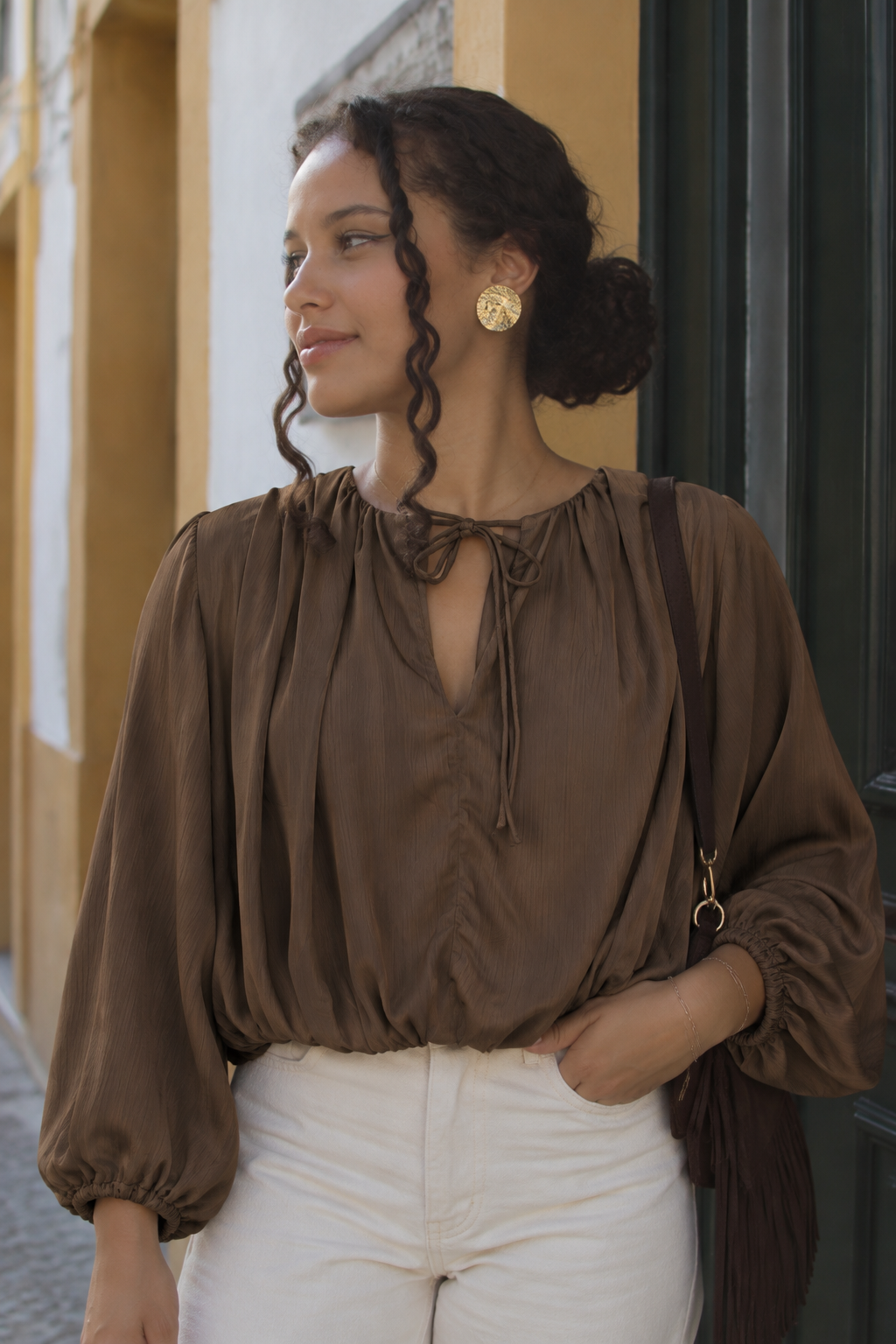 BLUSA ACETINADA