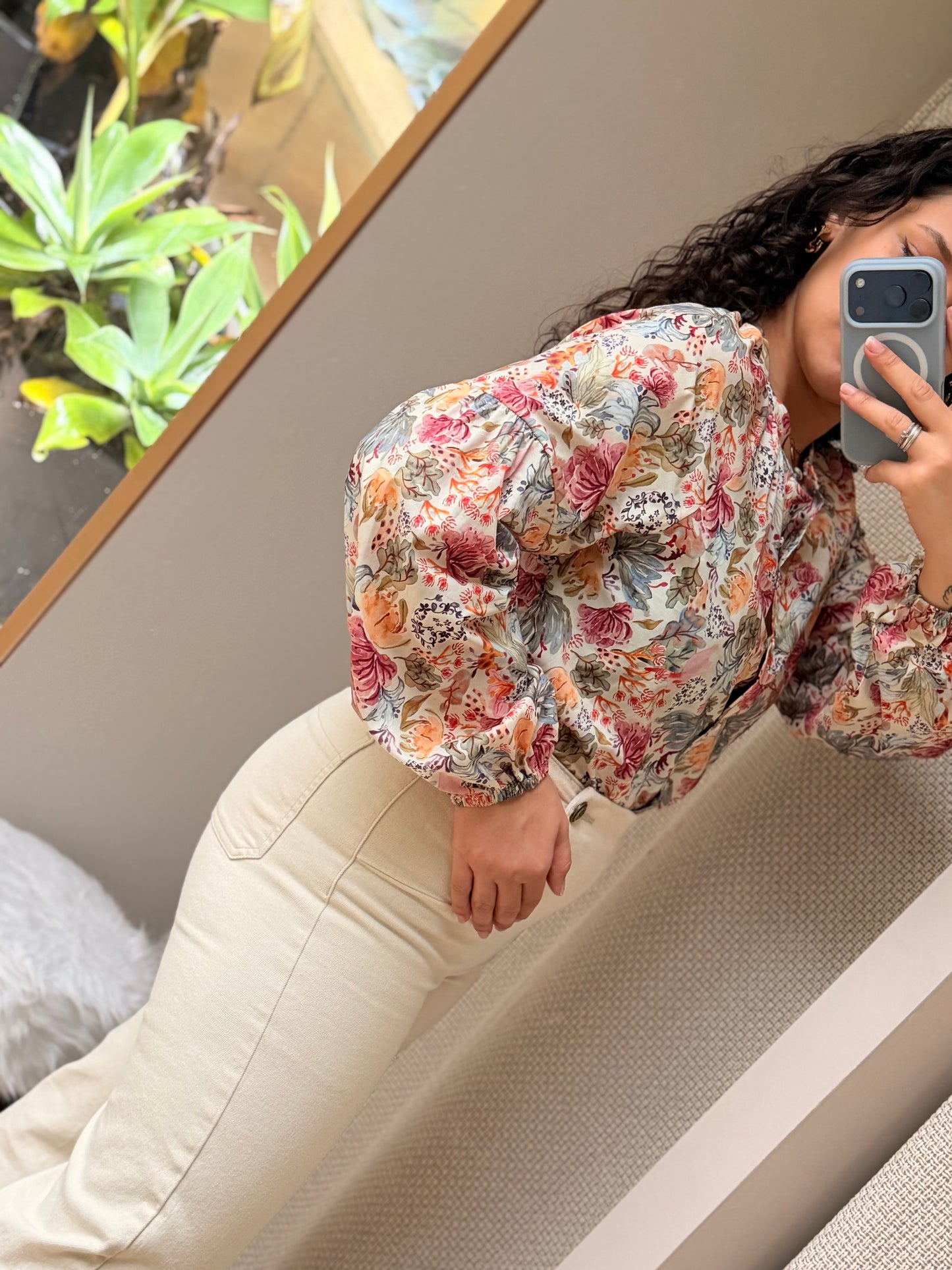 CAMISA FLORAL ACETINADA