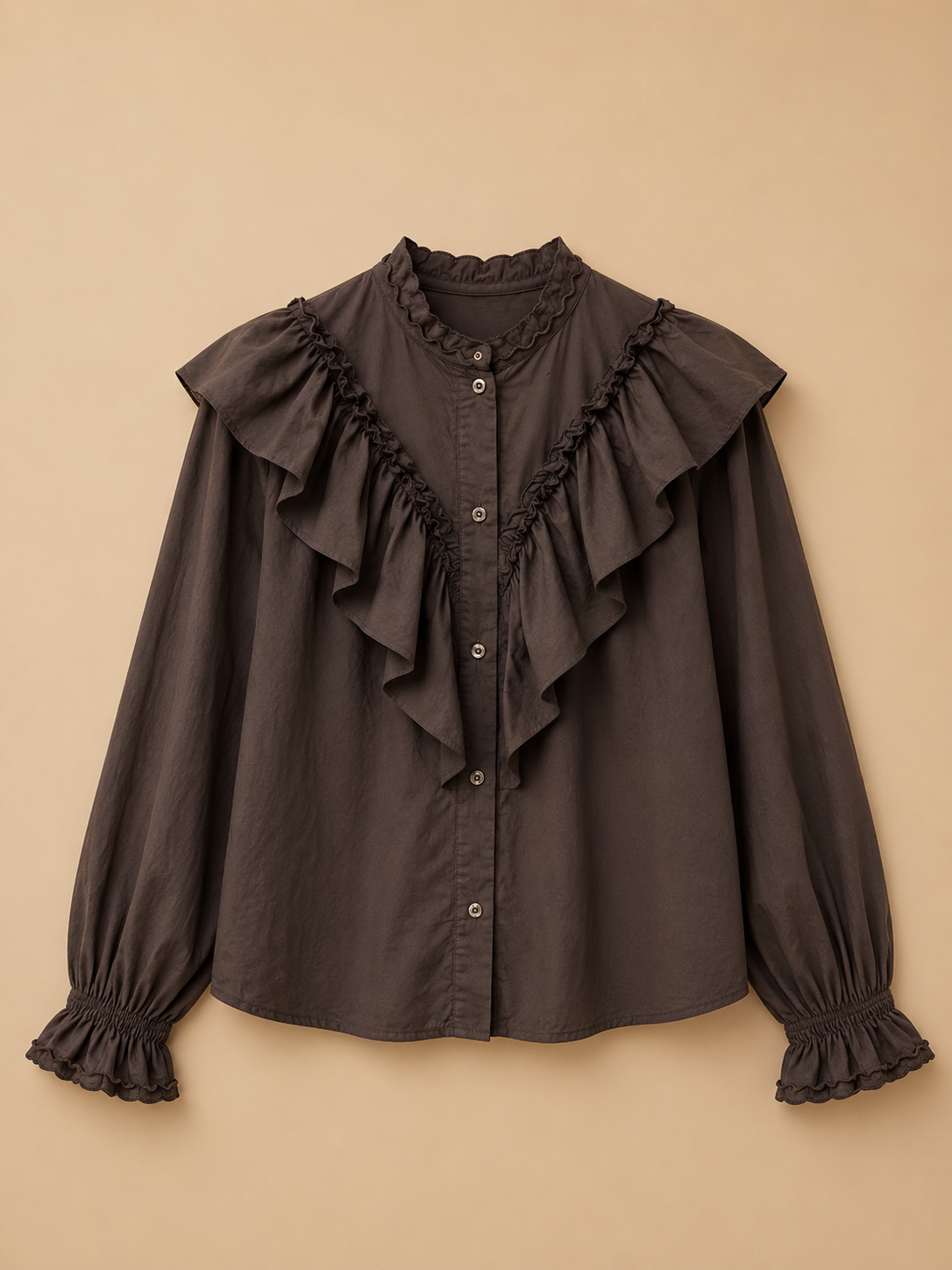 CAMISA FOLHOS | CASTANHO