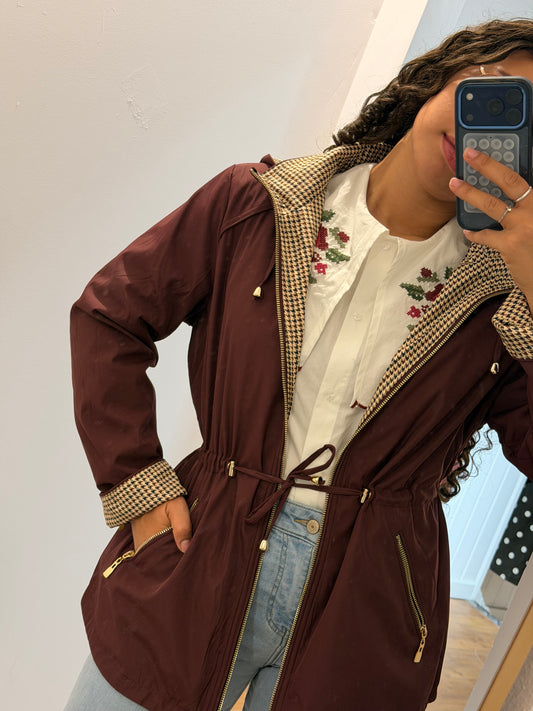 PARKA REVERSÍVEL BORDO