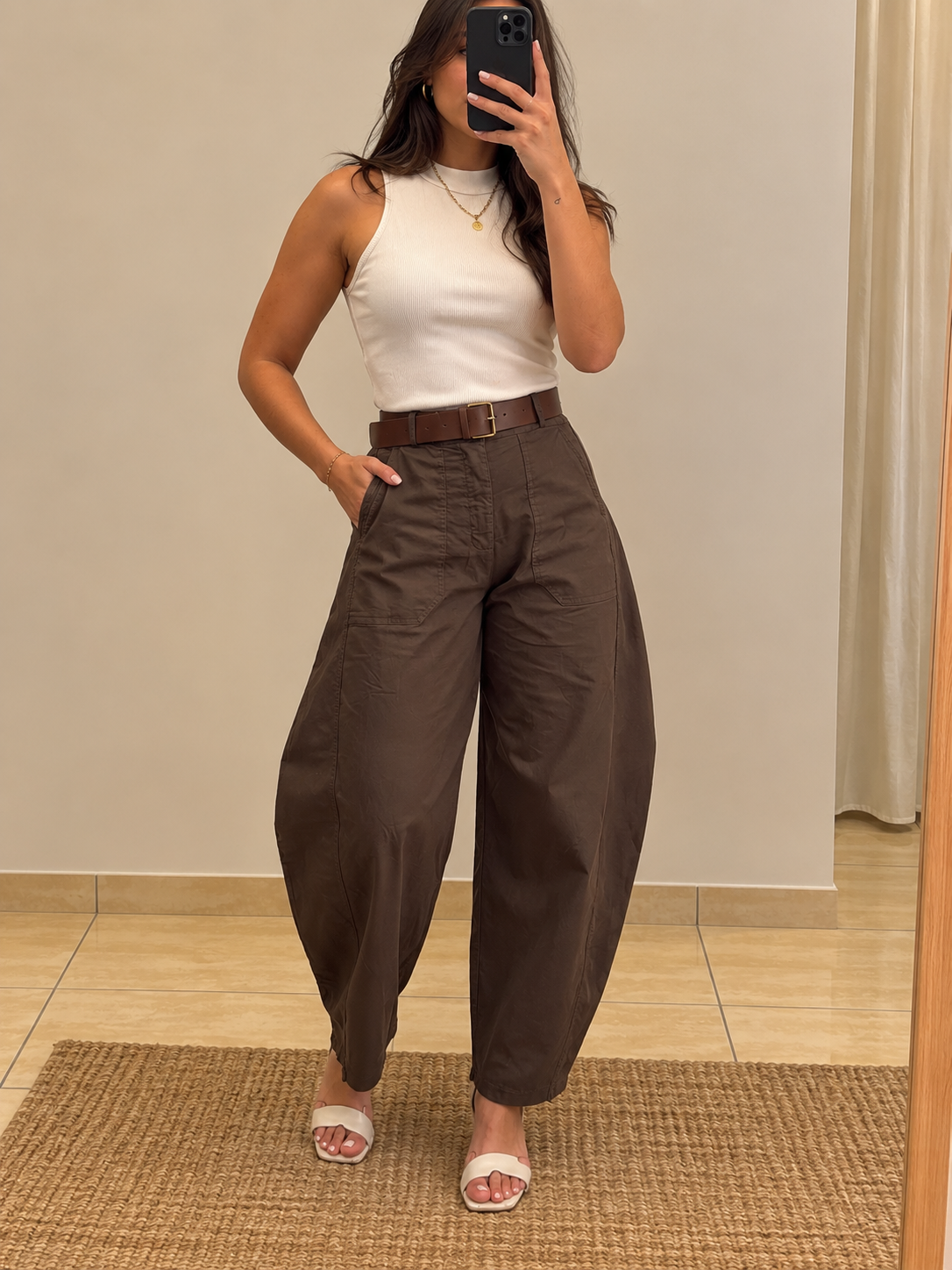CALÇA BALLON COM CINTO