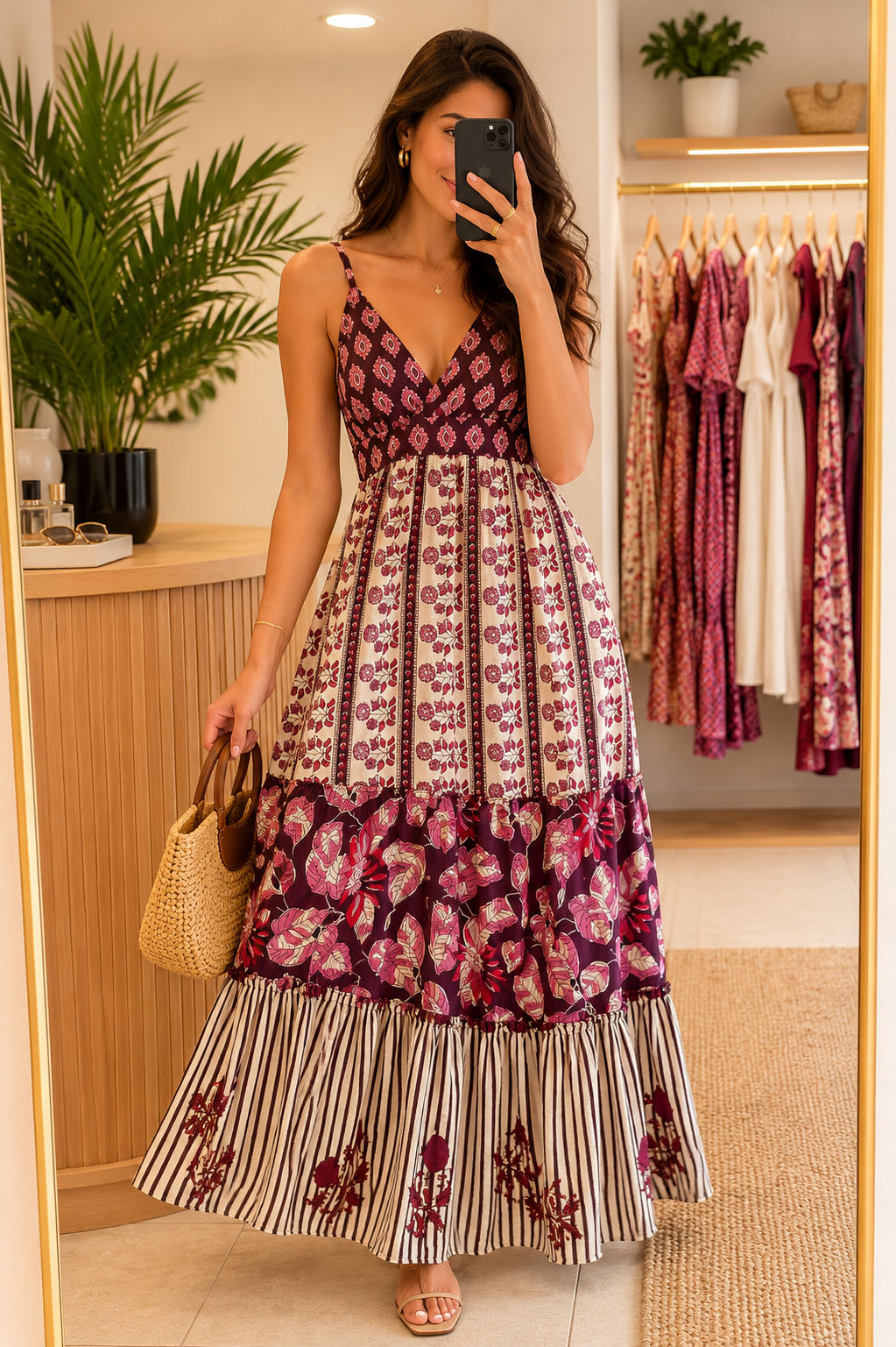 VESTIDO ALÇA MULTI-ESTAMPAS