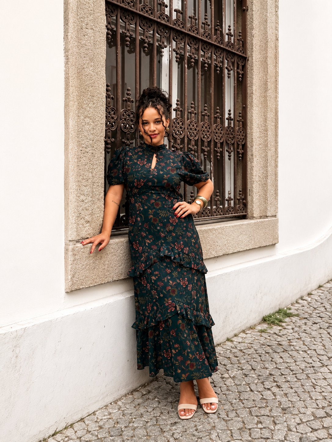 VESTIDO ESMERALDA FOLHOS