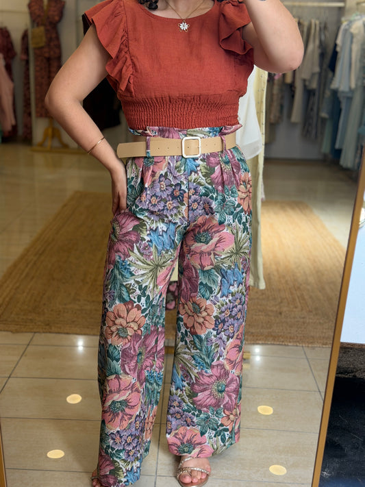 CALÇA ESTAMPADA FLUIDA