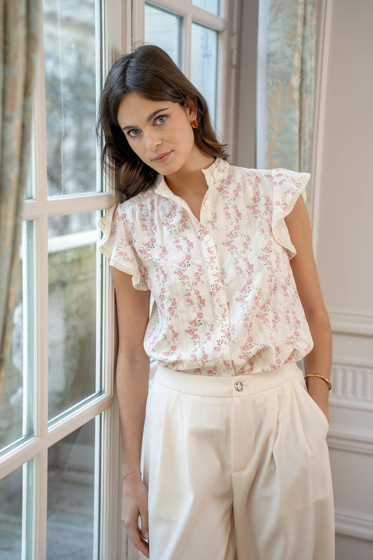 CAMISA FLORES ROSA