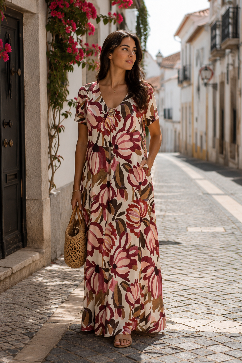 VESTIDO FLORAL COMPRIDO