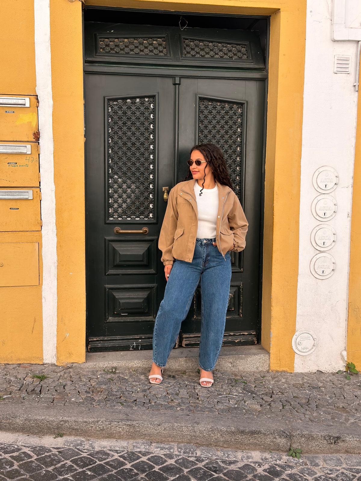 CASACO BOMBER CAMEL