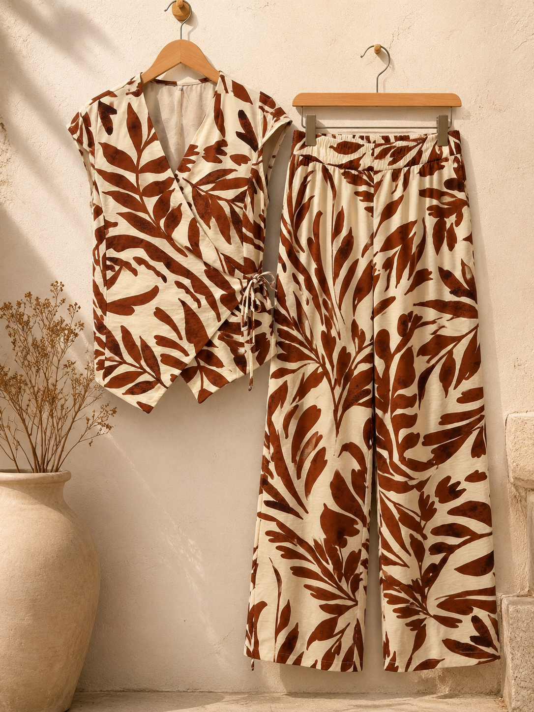 CONJUNTO COLETE E CALÇA ESTAMPADOS
