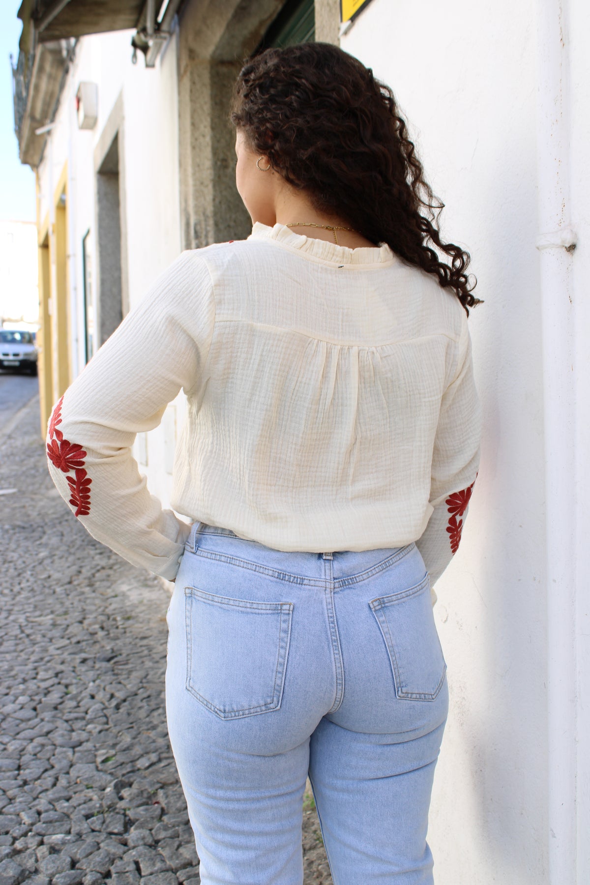 CAMISA BORDADO TIJOLO