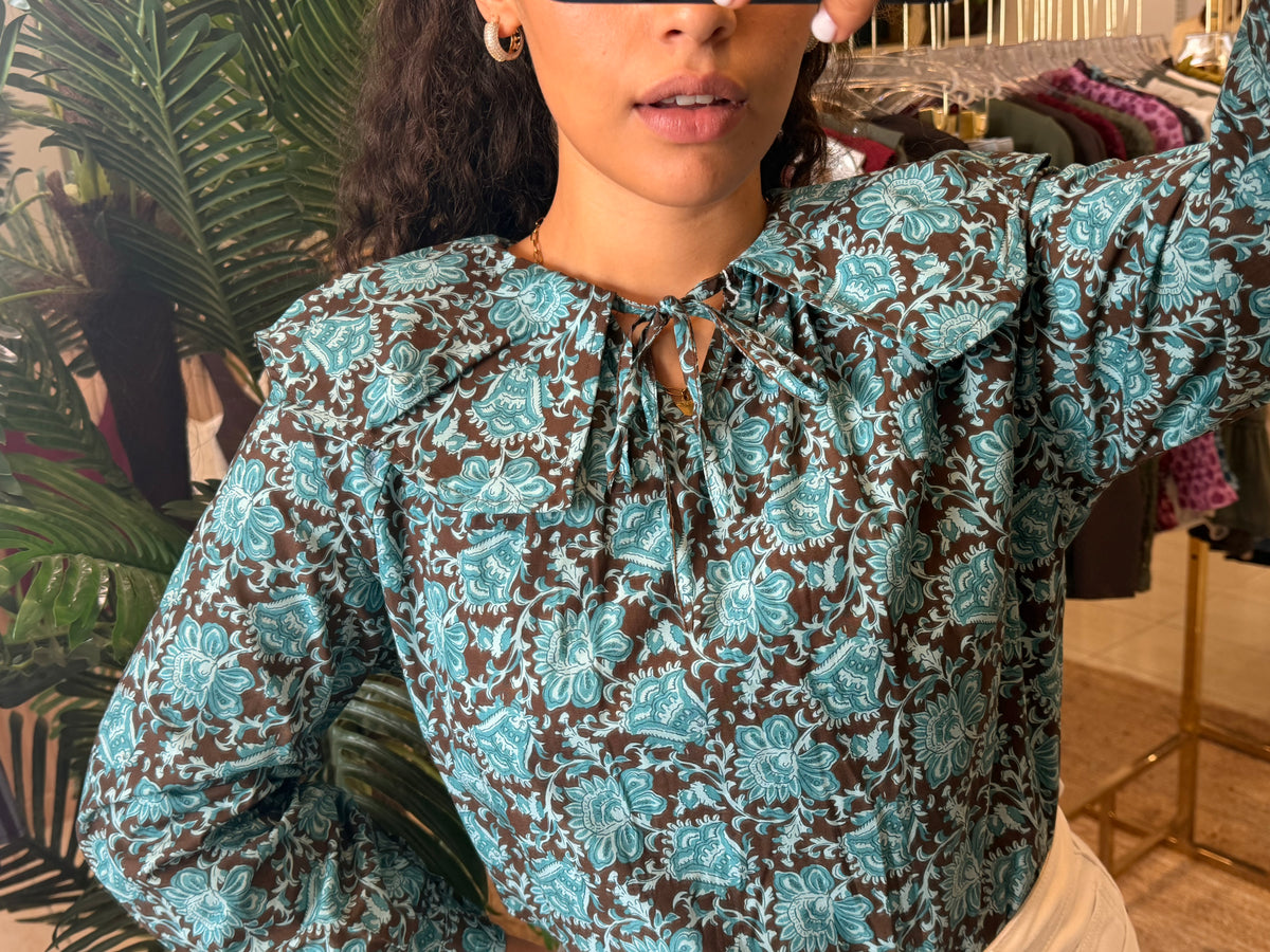 CAMISA FLORAL GOLA BEBÉ