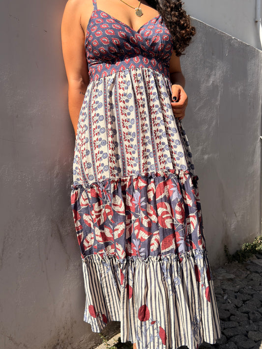 VESTIDO ALÇA MULTI-ESTAMPAS
