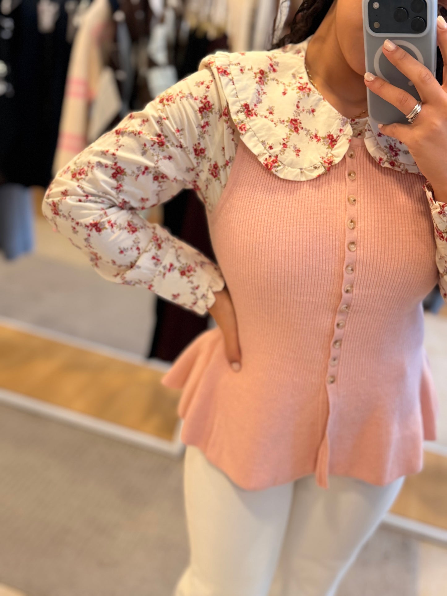 Colete Malha Rosa