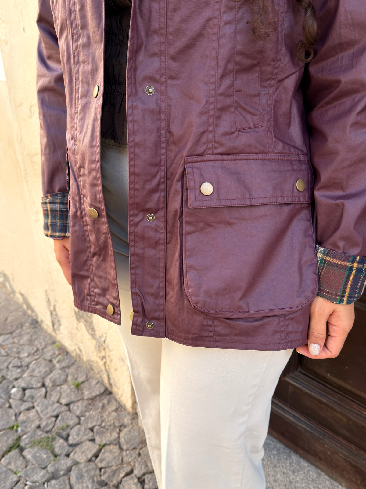 PARKA TIPO ENCERADA TINTO