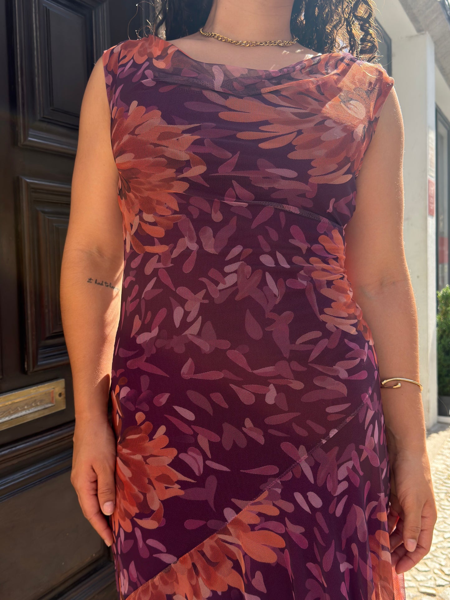 VESTIDO FLORAL TULE