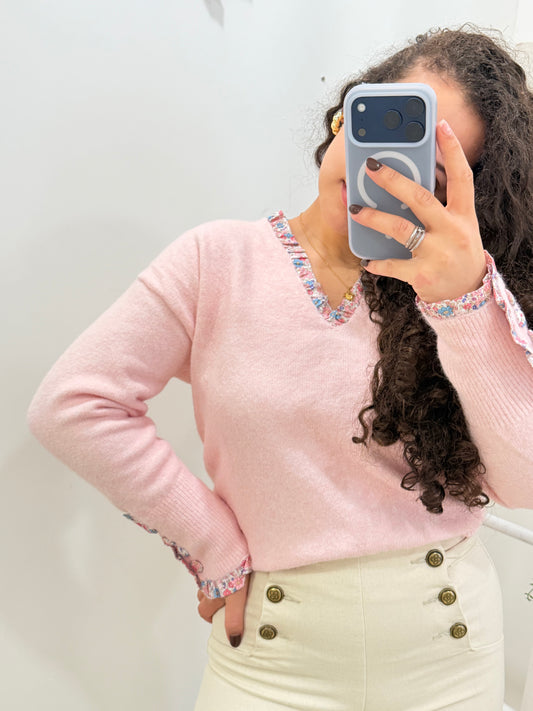 CAMISOLA DE MALHA FLORIDO