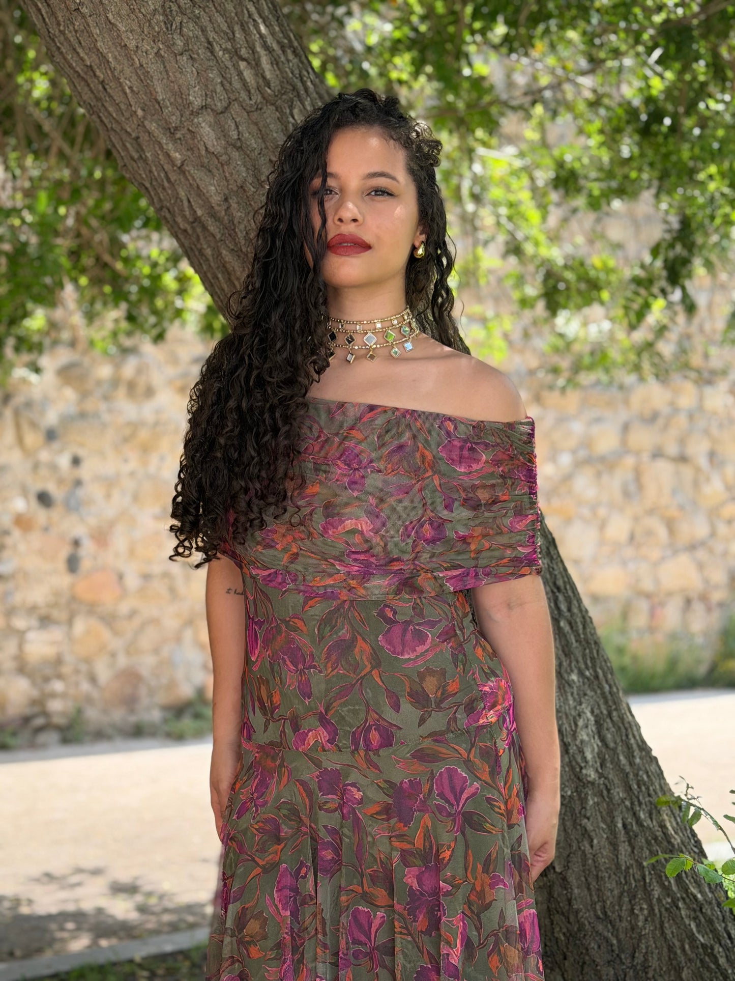 VESTIDO LONGO FLORAL AURORA