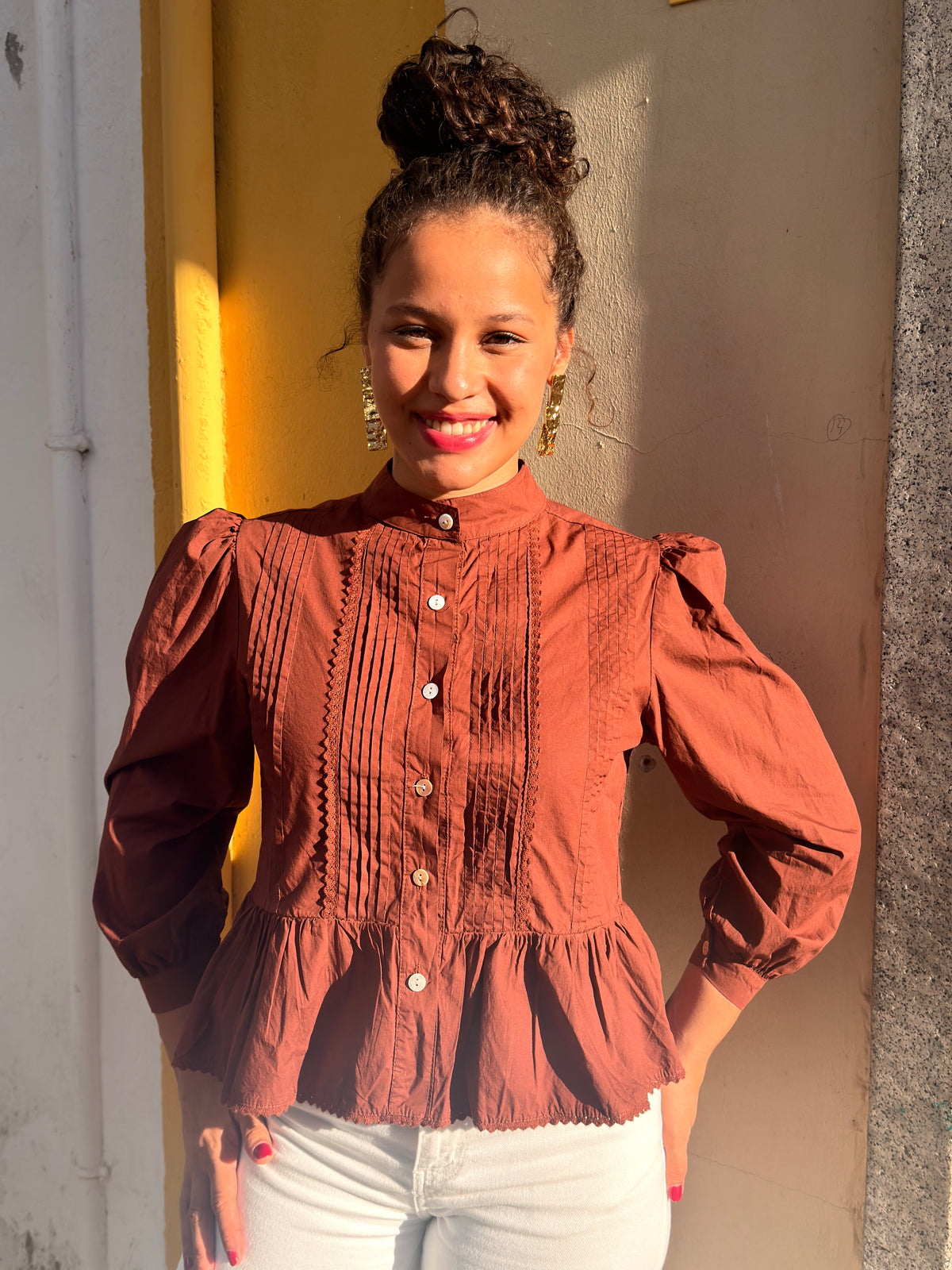 CAMISA ROMÂNTICA ALGODÃO