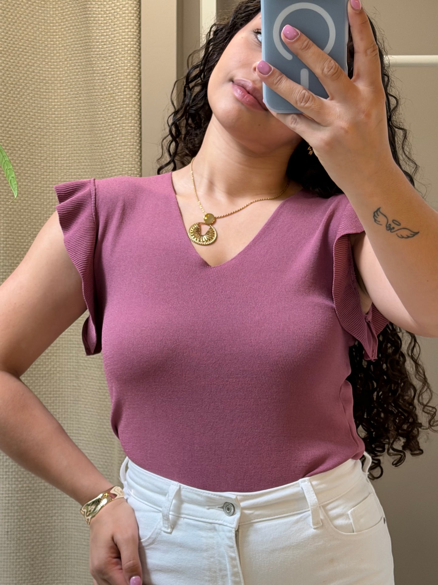BLUSA MALHINHA EM V