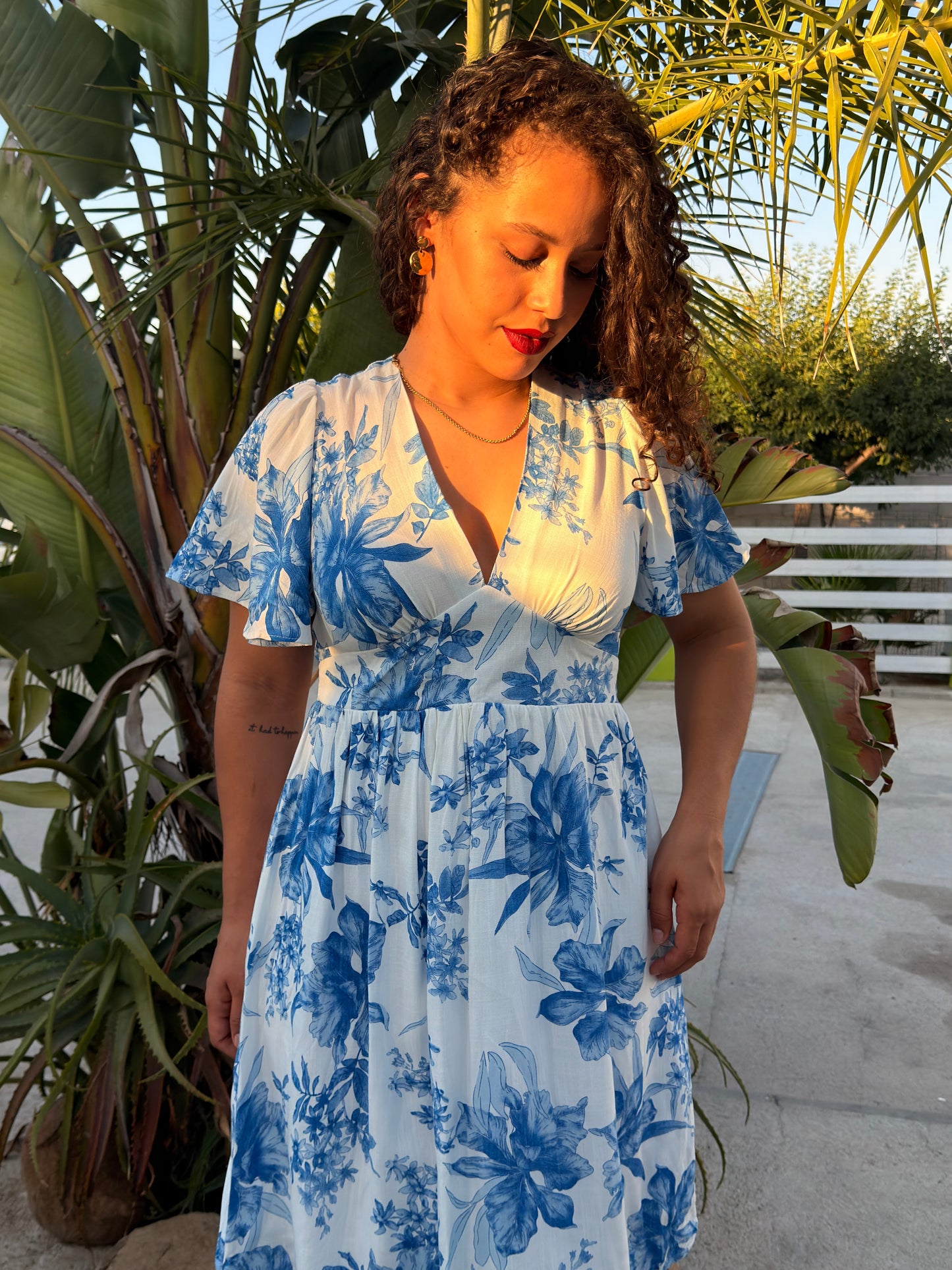 VESTIDO FLORAL AZUL