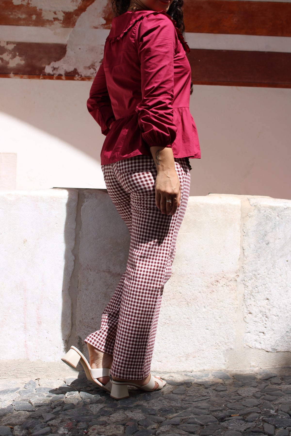 CAMISA GOLA BEBÉ BORDÔ