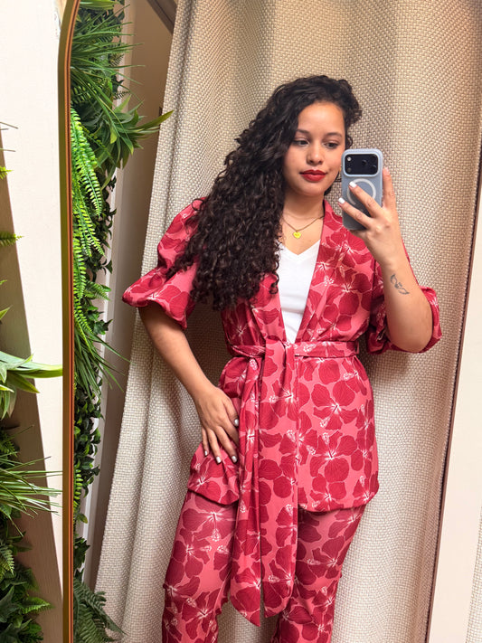 CONJUNTO FLORES VERMELHO