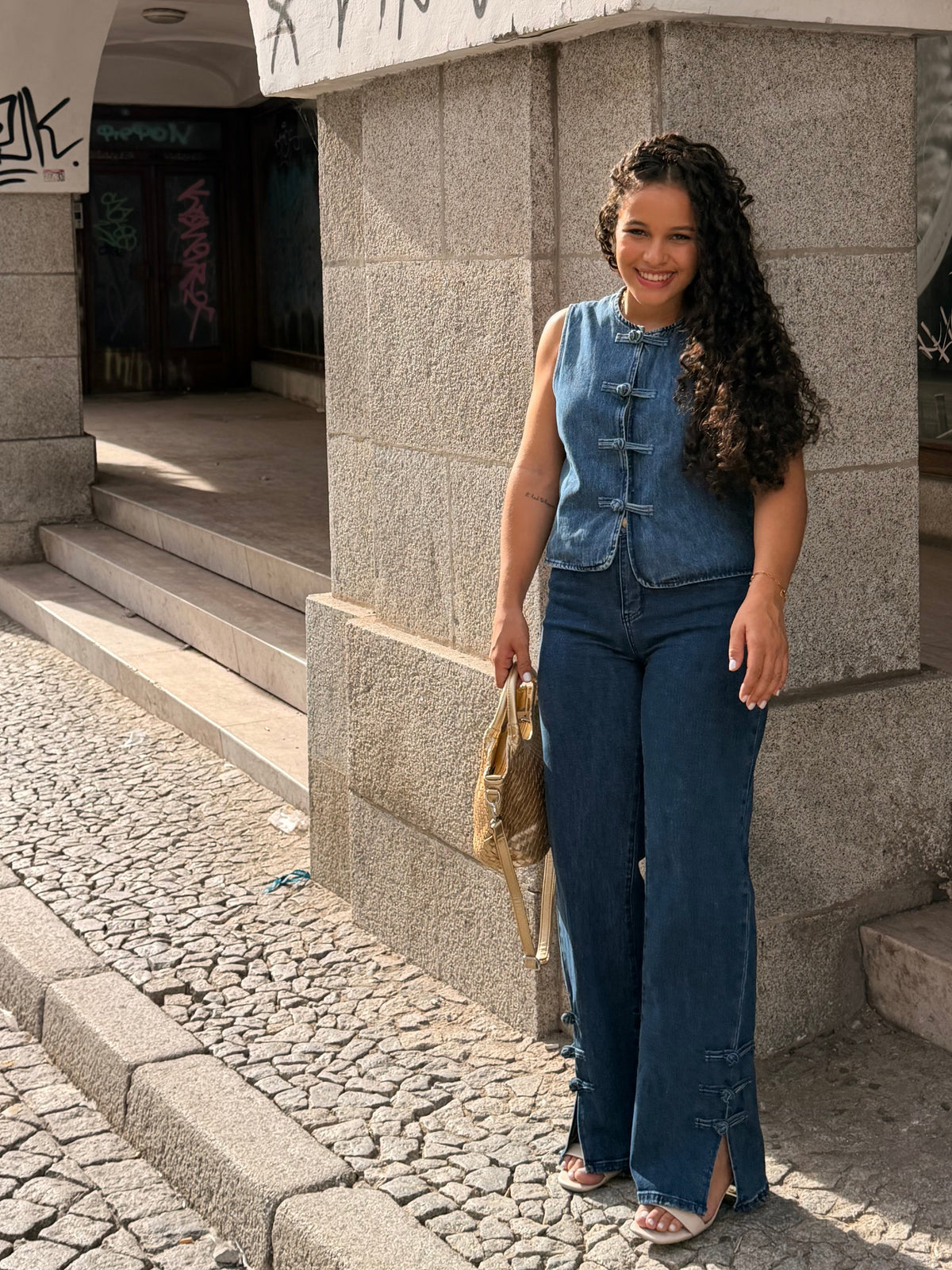 CALÇA FLARE MANDARIM
